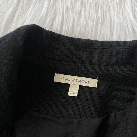 41 Hawthorn Black Blazer with Gray Elbow Patches - Picture 2 of 4